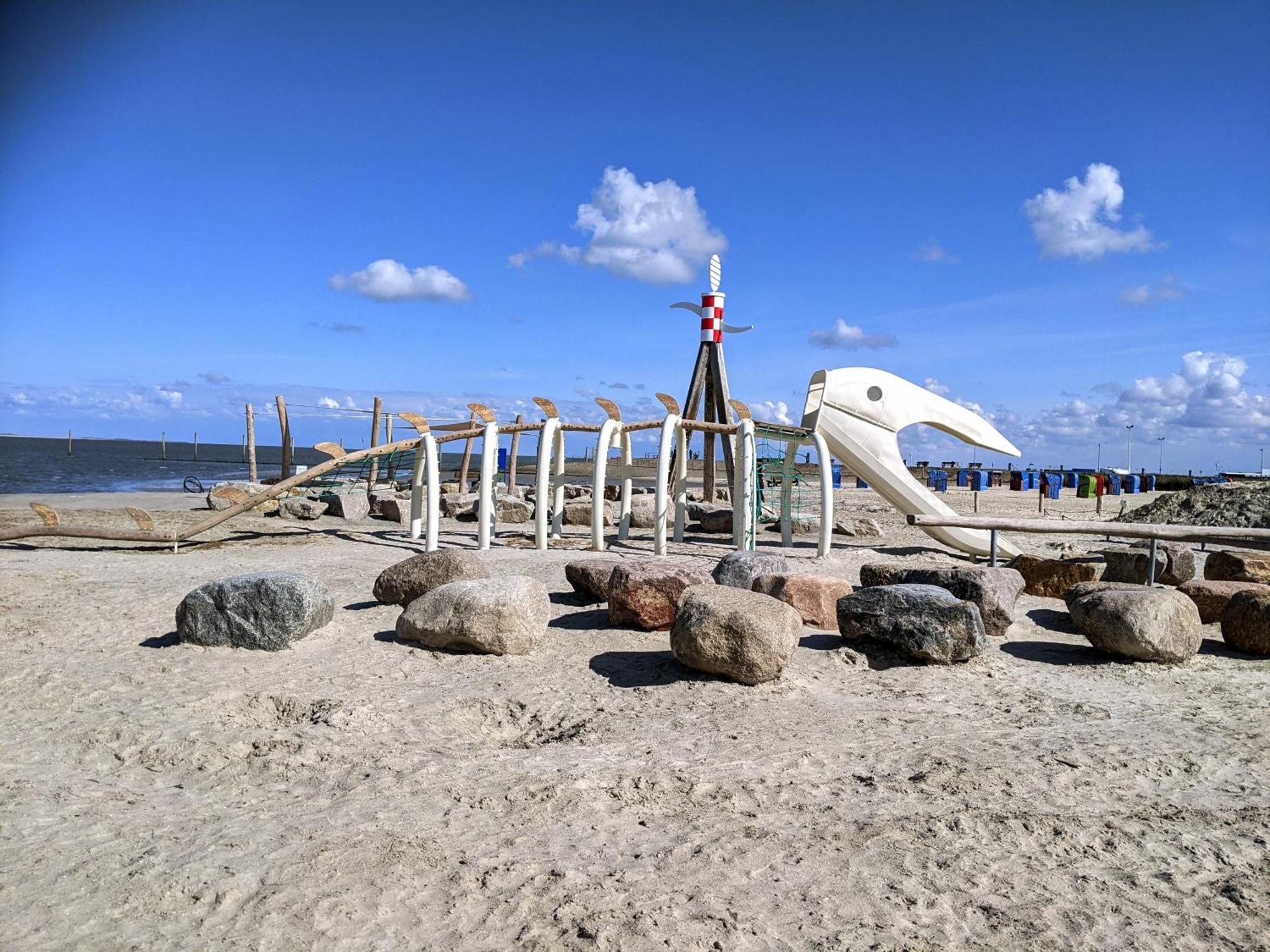 Drei-Insel-Blick Neßmersiel Dış mekan fotoğraf